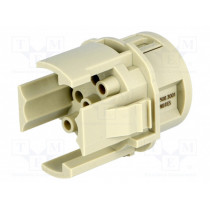 09155083101; Connector: circular; female; Han F+B; PIN: 9; 4+4+PE; w/o contacts; HARTING