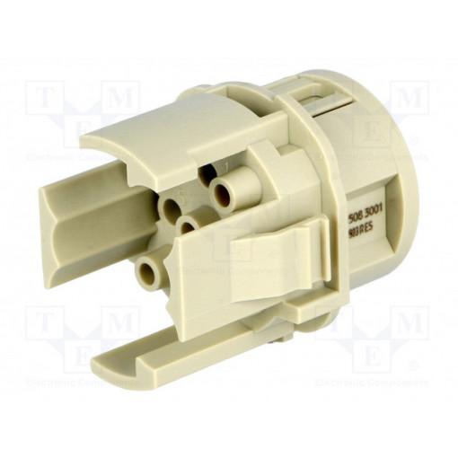 09155083101; Connector: circular; female; Han F+B; PIN: 9; 4+4+PE; w/o contacts; HARTING