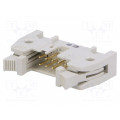 09185107914; Socket; IDC; male; PIN: 10; straight; with ejector; THT; 2.54mm; HARTING