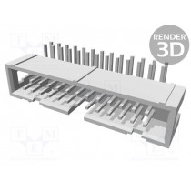 09185266323; Socket; IDC; male; PIN: 26; angled 90°; THT; 2.54mm; Layout: 2x13; HARTING