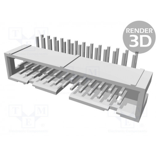 09185266323; Socket; IDC; male; PIN: 26; angled 90°; THT; 2.54mm; Layout: 2x13; HARTING