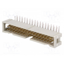 09185346323; Socket; IDC; male; PIN: 34; angled 90°; THT; 2.54mm; Layout: 2x17; HARTING