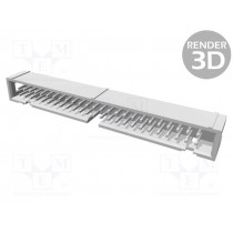 09185506324; Socket; IDC; male; PIN: 50; straight; THT; 2.54mm; Layout: 2x25; HARTING