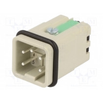 09200042634; Connector: HAN; male; Quick Lock; PIN: 5; 4+PE; size 3A; 10A; 600V; HARTING
