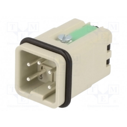 09200042634; Connector: HAN; male; Quick Lock; PIN: 5; 4+PE; size 3A; 10A; 600V; HARTING