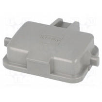 09300065410; Protection cover; Han; size 6B; for latch; plastic; Pitch: 44x27mm; HARTING