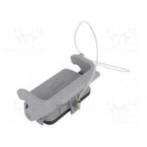 09300105432; Protection cover; Han; size 10B; with latch; metal; Pitch: 57x27mm; HARTING