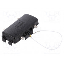 09307165425; Protection cover; Han; size 16B; cord; for double latch; black; HARTING