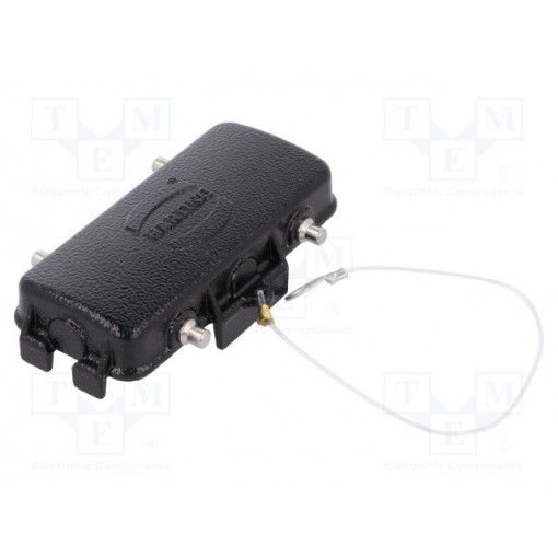 09307165425; Protection cover; Han; size 16B; cord; for double latch; black; HARTING