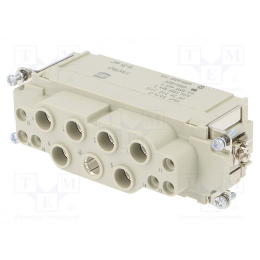 09380122751; Connector: rectangular; female; Han Com; PIN: 12(6+6); size 24B; HARTING