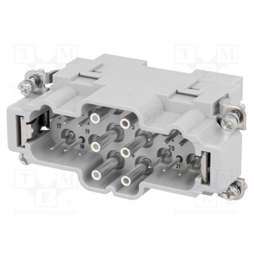 09380182601; Connector: HAN; male; Han Com; PIN: 18(6+12); size 16B; Inom 1: 40A; HARTING