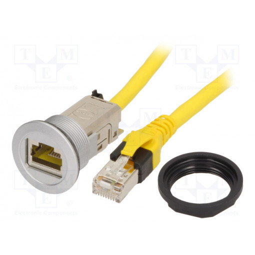 09454521509; RJ45 socket; 22mm; har-port; -25÷70°C; Ø22.3mm; IP20; Len: 1m; HARTING