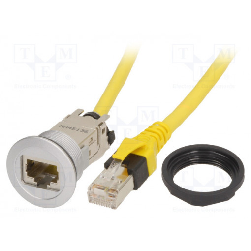 09454521511; RJ45 socket; 22mm; har-port; -25÷70°C; Ø22.3mm; IP20; Len: 2m; HARTING
