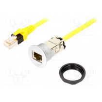 09454521516; RJ45 socket; 22mm; har-port; -25÷70°C; Ø22.3mm; IP20; Len: 5m; HARTING