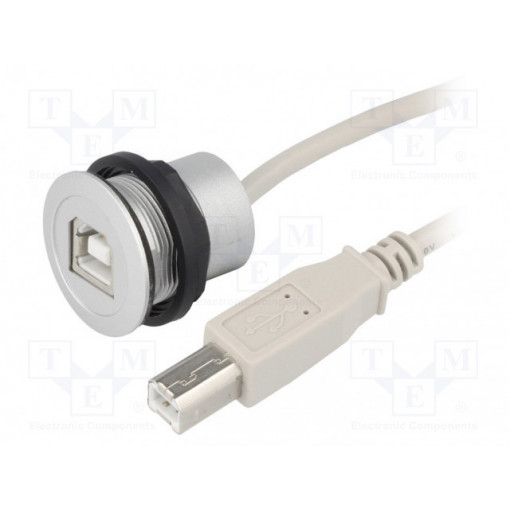 09454521911; USB socket; 22mm; har-port; -25÷70°C; Ø22.3mm; IP20; Colour: silver; HARTING