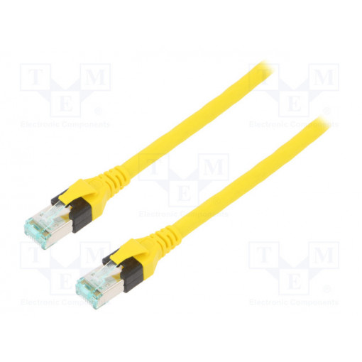 09474747110; Patch cord; S/FTP; 6; stranded; Cu; PUR; yellow; 1.5m; 26AWG; Cores: 8; HARTING
