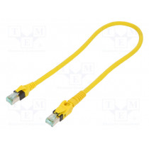 09488447745005; Patch cord; S/FTP; 6a; stranded; Cu; PUR; yellow; 0.5m; halogen free; HARTING