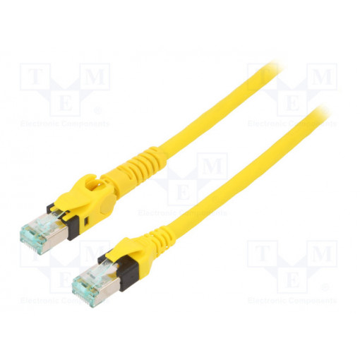 09488447745010; Patch cord; S/FTP; 6a; stranded; Cu; PUR; yellow; 1m; halogen free; HARTING