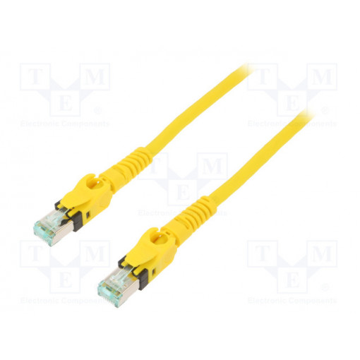 09488484745075; Patch cord; S/FTP; 6a; stranded; Cu; PUR; yellow; 7.5m; halogen free; HARTING