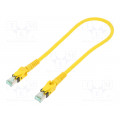 09488485745005; Patch cord; S/FTP; 6a; stranded; Cu; PUR; yellow; 0.5m; halogen free; HARTING