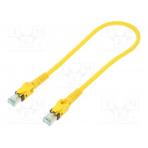 09488485745005; Patch cord; S/FTP; 6a; stranded; Cu; PUR; yellow; 0.5m; halogen free; HARTING