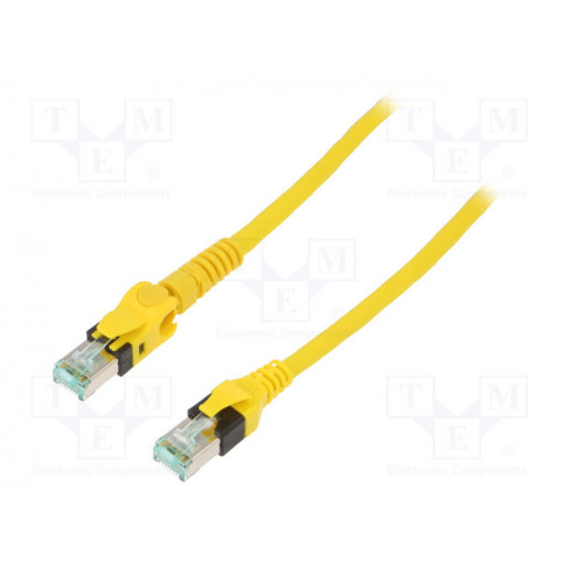 09488547745010; Patch cord; S/FTP; 6a; stranded; Cu; PUR; yellow; 1m; halogen free; HARTING