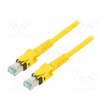 09488585745010; Patch cord; S/FTP; 6a; stranded; Cu; PUR; yellow; 1m; halogen free; HARTING
