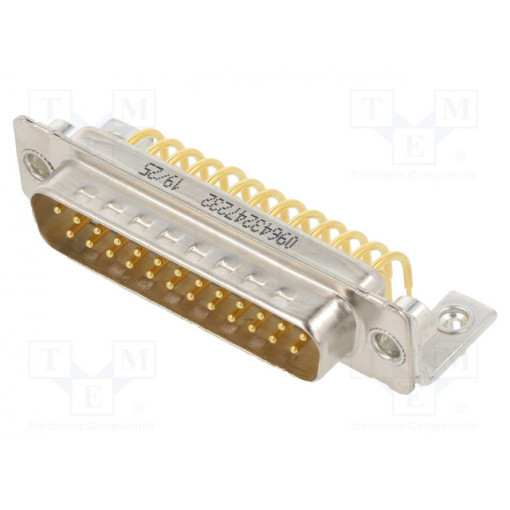 09643247232; Engineering PN: 25 way RA Male 1k BLnut4; HARTING 09643247232; Engineering PN: 25 way RA Male 1k BLnut4; HARTING
