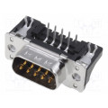 09651626815; D-Sub; PIN: 9; socket; male; angled 90°; THT; M3; HARTING 09651626815; D-Sub; PIN: 9; socket; male; angled 90°; THT; M3; HARTING