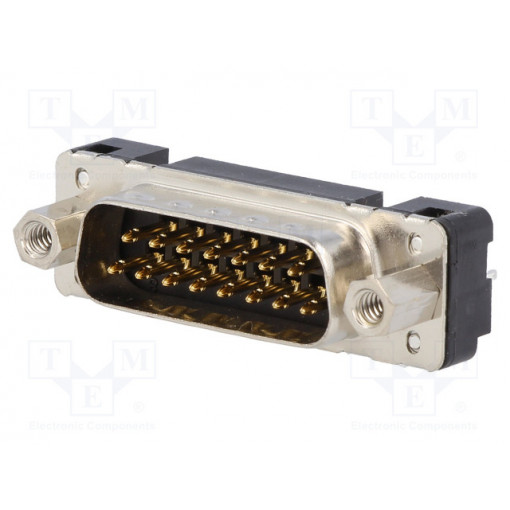 09652616713; D-Sub; PIN: 15; socket; male; straight; THT; UNC4-40; HARTING