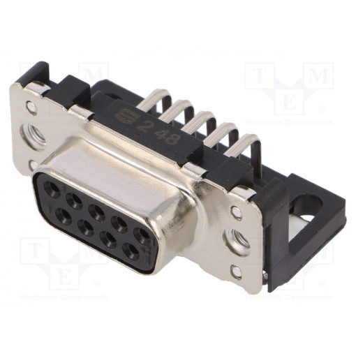 09661526612; D-Sub; PIN: 9; socket; female; angled 90°; THT; UNC4-40; HARTING