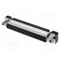 09664516513; D-Sub; PIN: 37; socket; female; straight; THT; UNC4-40; HARTING