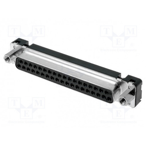 09664516513; D-Sub; PIN: 37; socket; female; straight; THT; UNC4-40; HARTING