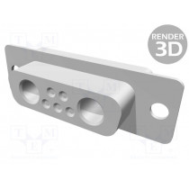 09692017072; Special D-Sub; PIN: 7; plug; female; for cable; soldering; 5A; HARTING