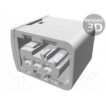 1-1418448-1; Connector: automotive; plug; female; PIN: 3; for MCP 1.5K contacts; TE Connectivity