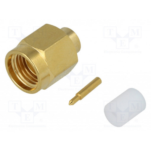 1-1478903-0; Plug; SMA; male; straight; 50Ω; RG402; soldering; for cable; teflon; TE Connectivity
