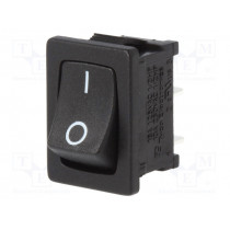 1-1571076-0; ROCKER; SPST; Pos: 2; ON-OFF; 16A/125VAC; 16A/12VDC; black; none; TE Connectivity