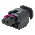 1-1670916-1; Connector: automotive; MCON 1.2; plug; female; PIN: 2; IP69K; black; TE Connectivity