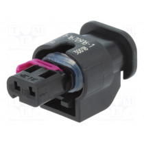 1-1670916-1; Connector: automotive; MCON 1.2; plug; female; PIN: 2; IP69K; black; TE Connectivity