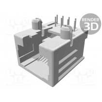 1-1705951-1; Socket; RJ45; PIN: 8; Layout: 8p8c; Locking: bottom latch; THT; TE Connectivity