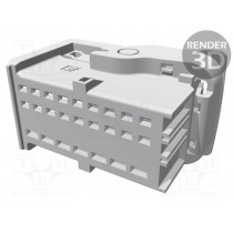 1-1718484-1; Plug housing; MCP 1.5K,MCP 2.8; female; PIN: 25; black; TE Connectivity 1-1718484-1; Plug housing; MCP 1.5K,MCP 2.8; female; PIN: 25; black; TE Connectivity