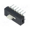 1-1825010-3; Switch: slide; Pos: 2; 4PDT; 0.3A/115VAC; 0.3A/28VDC; Illumin: none; TE Connectivity