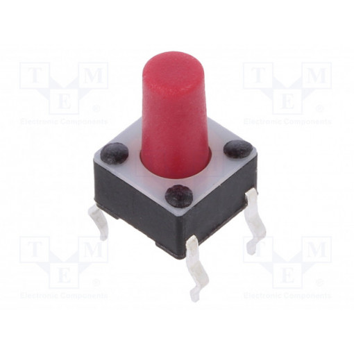 1-1825910-5; Switch: microswitch TACT; Pos: 1; SPST-NO; 0.05A/24VDC; Body: black; TE Connectivity 1-1825910-5; Switch: microswitch TACT; Pos: 1; SPST-NO; 0.05A/24VDC; Body: black; TE Connectivity