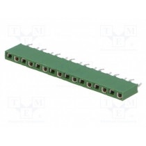 1-215297-6; Socket; pin strips; HV-100; female; PIN: 16; straight; 2.54mm; THT; TE Connectivity