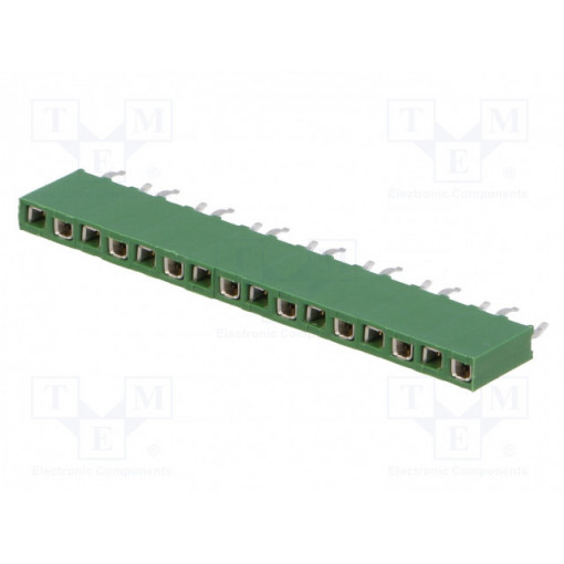 1-215297-6; Socket; pin strips; HV-100; female; PIN: 16; straight; 2.54mm; THT; TE Connectivity