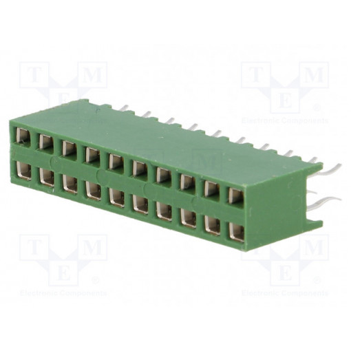 1-215309-0; Socket; pin strips; HV-100; female; PIN: 20; straight; 2.54mm; THT; TE Connectivity