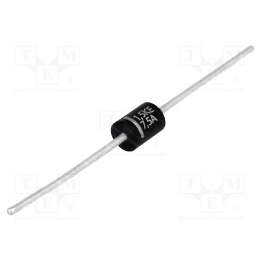 1.5KE7.5A; Diode: transil; 1.5kW; 7.5V; 139A; unidirectional; ±5%; Ø5,4x7,5mm; DIOTEC SEMICONDUCTOR