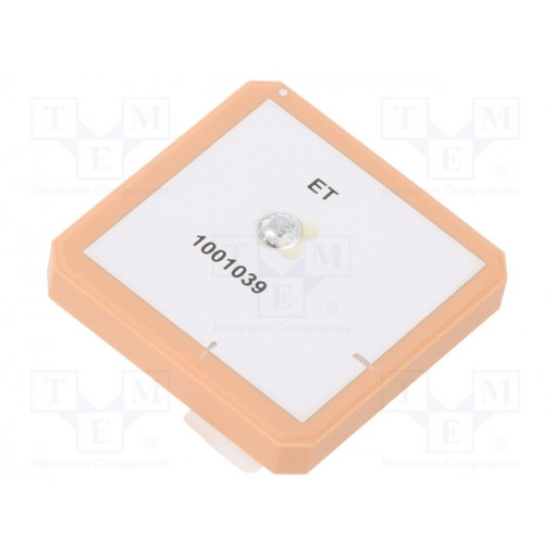 1001039; Antenna; GPS; 5.3dBi; 1,575GHz; 25x25x4.5mm; Ethertronics/AVX 1001039; Antenna; GPS; 5.3dBi; 1,575GHz; 25x25x4.5mm; Ethertronics/AVX