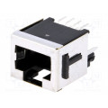 100616-1; Socket; RJ45; PIN: 8; with panel stop blockade; Layout: 8p8c; THT; TE Connectivity