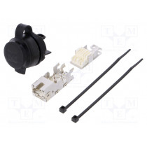 IE-FCM-RJ45-FJ-P; RJ45 socket; 22mm; FrontCom; -40÷70°C; Ø22mm; IP65; Colour: black; WEIDMÜLLER